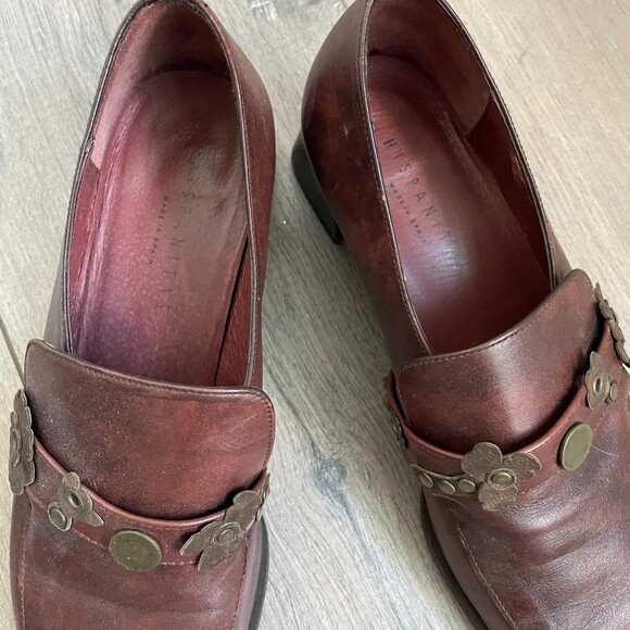Hispanitas brown leather loafers size 40/9.5 - Picture 6 of 9